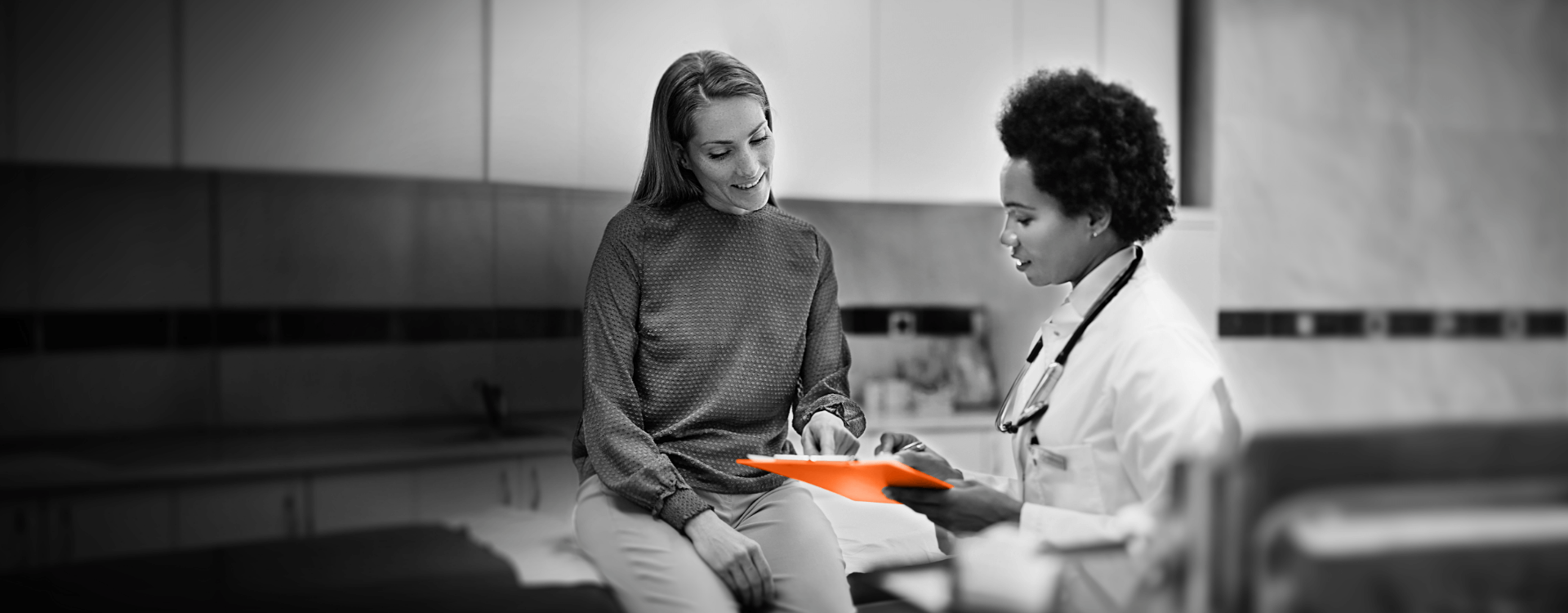 Women looking into the document